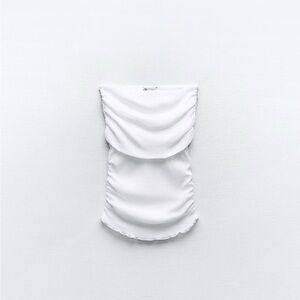 Zara Elegant White Off the Shoulder Top